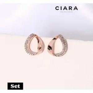 [씨아라][귀걸이 목걸이SET] CIARA 14K Follo 뫼비우스  크로스스톤