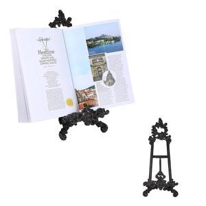 오가나지 주철 요리책 스탠드 - 헤비 듀티 금속 레시피 책 홀더, 책, 성경, 잡지 및 접시용 빈티지 디스플레이 랙, 가정용 주방 조리대 장식