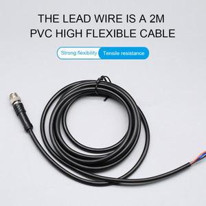 2m 라인 M12 4 5핀 PVC LED IP67 센서 케이블 커넥터  A 소켓 플러그 방수 남성 여성 직각 플랜지