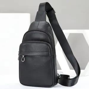 캐주얼 가슴가죽 소가죽 아웃도어 가죽 남성가죽 남성패션 크로스백 가방 멀티 봄가을 패션 DL5