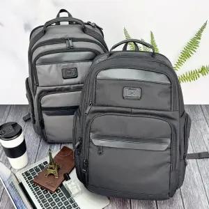 [옷자락]남자 캐주얼 무지 지퍼 포켓 학생가방 사각 백팩