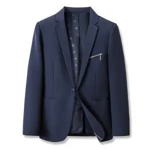 코아픽샵 남자 키작남 하프 코트 캐주얼 자켓 봄가을 슬림 작은 단색정장 한 솔리드 미니 정장 상의 꾹3