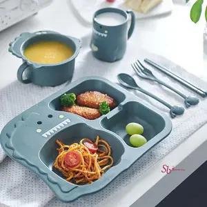 유아식기세트 식판 아동 어린이 공룡 키즈 이유식 용기 그린 선물 캐릭터 핑크gls838