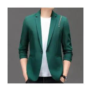 올요아 남사친 남친 미니 하프 캐주얼 키작남 코트 한 정장 솔리드 슬림 봄가을 꾹3