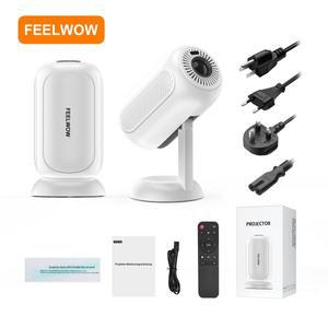 미니 프로젝터 TS-6 4K 비디오 홈 시어터 게임용, 안드로이드 13, 내장 스피커, 단초점, 자동 렌즈