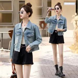 블랙팬서 캐주얼 가을 여사친 데님 숏봄 재킷 스타일 아우터 OPH3