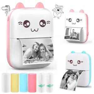 미니 포켓 프린터 사진 영수증 메모 목록 라벨 QR 코드용 휴대용 열전사 무선 블루투스