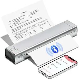 Phomemo M08F 미니 숙제 시험지 잉크리스 사무실 휴대용 A4 열 오류 프린터