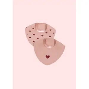 콩제슬래드 하트 빕 아기 이유식 턱받이 2set 핑크 2505644357 4434257