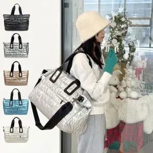 빅사이즈 패딩 퀼팅 보스턴백 숄더백 보부상 가방 YAP6+8cYZ