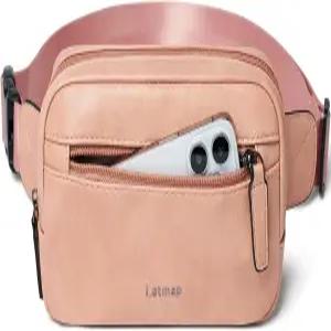 여성용 LATMAP 2L 패니 팩 에브리웨어 벨트 백 작은 패션 크로스바디 허리 인조 가죽 방수 슬링 가슴 가방