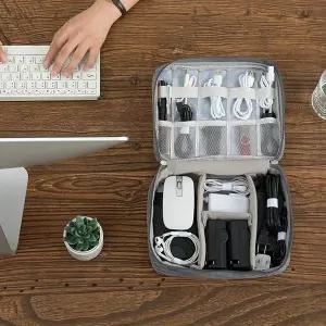 대용량 충전기 케이블 분리 여행 캠핑 수납 파우치