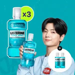 리스테린 쿨민트 750ml, 3개 + 증정(쿨민트 100ml, 2개)