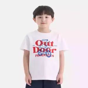 [아웃도어 프로덕츠 키즈]그래픽 반팔티셔츠 (오프 화이트) OD262ISS05_OWH