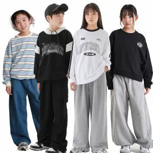 (창고정리)봄 주니어 옷  의류 초등학생 트레이닝복 바지 상하복 티셔츠 여아 남아 와이드핏 데님 팬츠 여자 남자