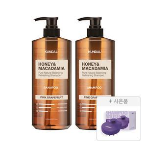 쿤달 네이처 샴푸 핑크그레이프프룻 1058ml, 2개+증정(스칼프 마사지 샴푸 브러쉬, 1개)