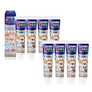 2080 키즈 치약 6-9세 소다버블 80g 8개/저불소 유아 어린이 또봇 콩순이 브레드이발소 미미