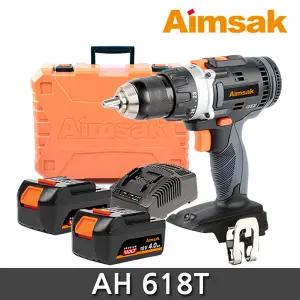 아임삭 AH618T-40 AH618T 해머 드릴 드라이버 18V 4A 배터리2개 세트