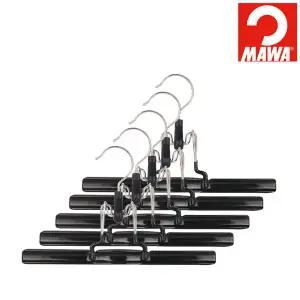 독일 마와 논슬립 옷걸이 바지걸이 26 블랙 5개입 [악세서리걸이G1화이트1개 증정]
