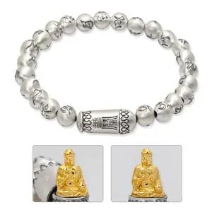 [골드모아]순금 약사여래 삼재부 광명진언 염주 부적팔찌