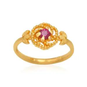 [골드모아]여자 순금 반지 3.75g [큐빅 도트장미]