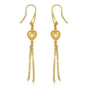 [골드모아]순금 귀걸이 3.75g [하트 두줄체인]