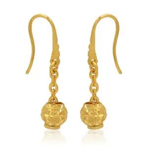 [골드모아]순금 귀걸이 3.75g [롱체인 컷팅볼]