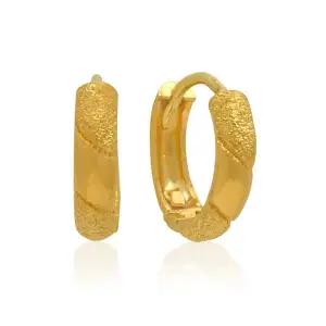 [골드모아]순금 링귀걸이 3.75g [사선콤비 원터치]