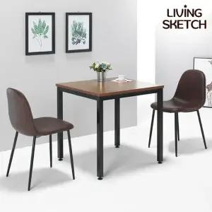 보브 700 사각 월넛 업소용 테이블 카페 티테이블 원룸 식탁