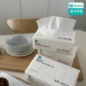 [모나리자]톡톡! 뽑아쓰는 키친타월 3겹 100매9입 (캠핑/휴대용 추천)