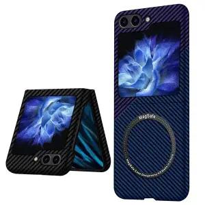 [데켄스]갤럭시 Z플립7 Z플립6 Z플립5 Z플립4 Z플립3 초경량 맥세이프 카본 디자인 하드 슬림 케이스 M90