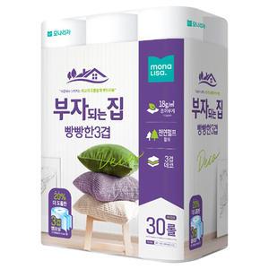 모나리자 부자되는집 빵빵한3겹 30롤 1팩 (30롤)