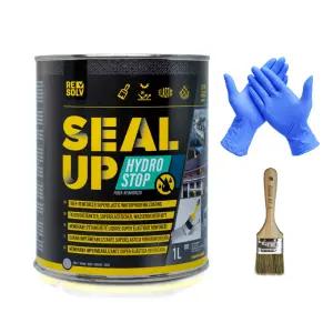 씰업 하이드로스탑 섬유강화 초탄성 방수제 1L 회색 크랙 틈새 셀프방수