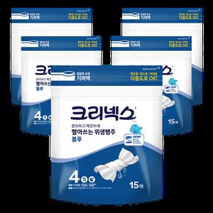 크리넥스 빨아쓰는 위생행주 블루 점보, 15매, 5개
