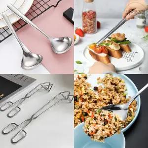 뉴엔온미 주방 요리 고기 스텐 집게 핀셋 조리도구 대왕수저 그릇 앞접시