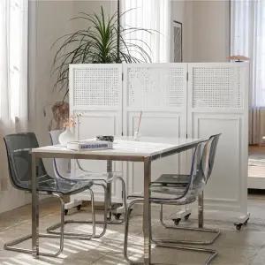 린도 이동형 3단 파티션 (1380) 가벽 바퀴 사무실 가림막 원목 이동식 접이식 인테리어 칸막이