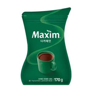 동서 맥심 디카페인 170g 리필 블랙 알커피 홈카페