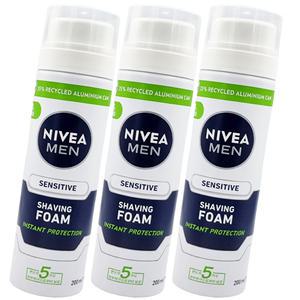 니베아 맨 센서티브 쉐이빙 폼 200ml x3개 편안한 면도 c3