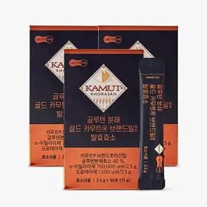 [락토온][글루텐 분해] 골드 카무트 효소 30포 3세트 역가수치 701,500