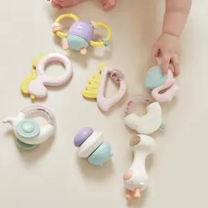 [하베브릭스] 신생아 잼잼이딸랑이 장난감 8종 선물세트 (+토끼케이스)