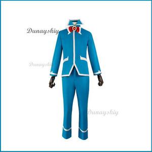 스즈끼복 스즈키 이루마 코스프레 코스튬 가발 블루 교복 할로윈 카니발 세트 귀신 학교 군