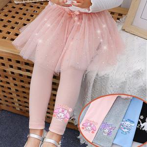 [산리오 X 겨울왕국] 반짝반짝 어린이 치마레깅스 스판덱스 캉캉치마 봄가을 레깅스