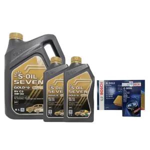 SOil 테온셀 스포티지 R 2.0 디젤 엔진오일 필터 세트 에스오일 세븐골드 RV C3 5W30 8L O0096-A2412