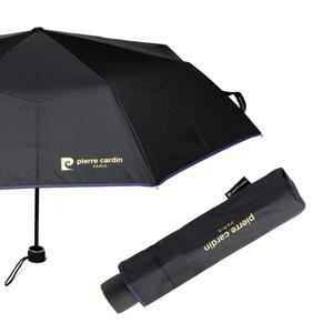 피에르가르뎅 솔리드 수동 접이식 3단 우산 블랙 검정