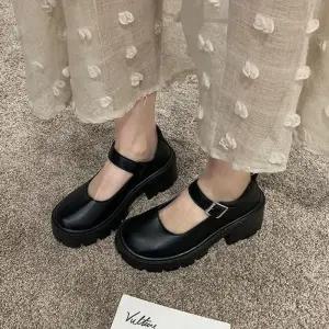 ONM 발편한 여성 펌프스 힐 블랙 유광 무광 구두 통굽힐