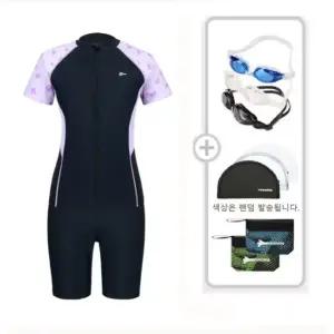 [레노마수영복](하남점)* 폴리백 증정*여성 플라워 3부 아쿠아수영복 블랙 RN-LS2F272-BK