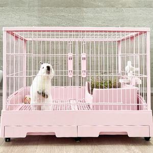 (단독발송)우미펫 더블 도어 와이어 토끼 케이지 85cm