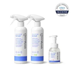 세스코 마이랩 항균 풋샴푸 490ml x 2개 + 핸드워시 폼 플로랄향 300ml