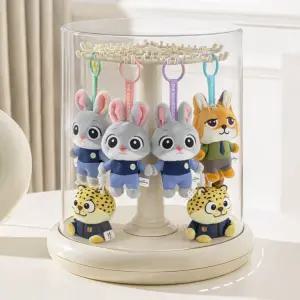 프리미엄 인형 키링 보관함 회전형 피규어 투명 정리함 진열대