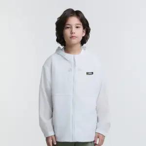 내셔널지오그래픽 키즈 초경량 바람막이 점퍼 화이트 잠바 경량 아이 아우터